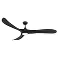 thumbnail image 1 of 903872FBB-LDD Hinkley Lighting Swell Illuminated - 3 Blade Ceiling Fan with Light Kit In Modern Style-15 Inches Tall and 72 Inches Wide-Matte Black, 1 of 16