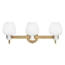 Sylvie 3 - Light Heritage Brass Brass Mid Century Modern - LED Steel Wall Sconce