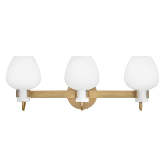 Sylvie 3 - Light Heritage Brass Brass Mid Century Modern - LED Steel Wall Sconce