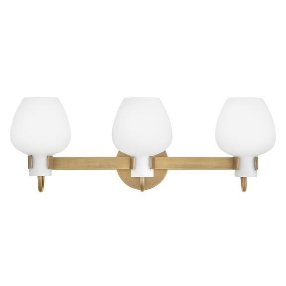 Sylvie 3 - Light Heritage Brass Brass Mid Century Modern - LED Steel Wall Sconce