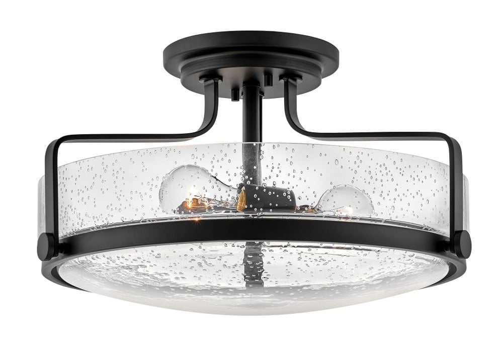 Harper Transitional 3-Light Globe Semi-Flush Mount in Oil Rubbed Bronze