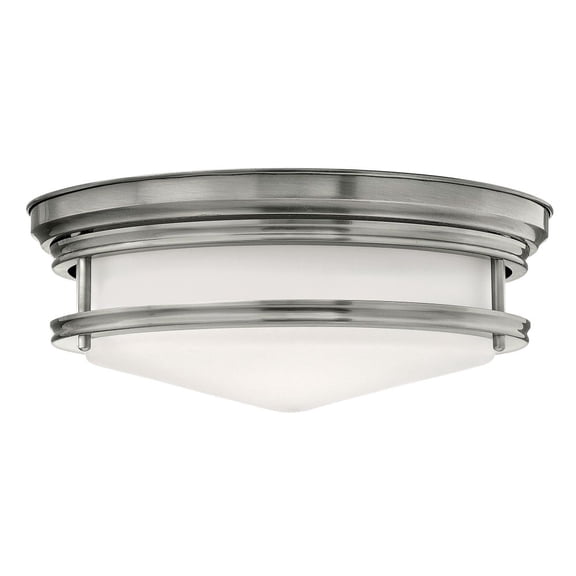 3301AN-Hinkley Lighting-Hadley - 3 Light Large Flush Mount in Traditional-Transitional-Coastal Style - 14 Inches Wide by 5.5 Inches High-Antique