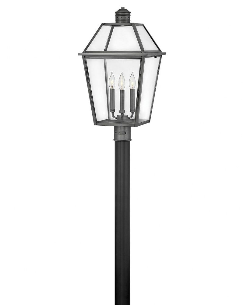 Nouvelle Heritage Blackened Brass 3-Light Outdoor LED Lantern