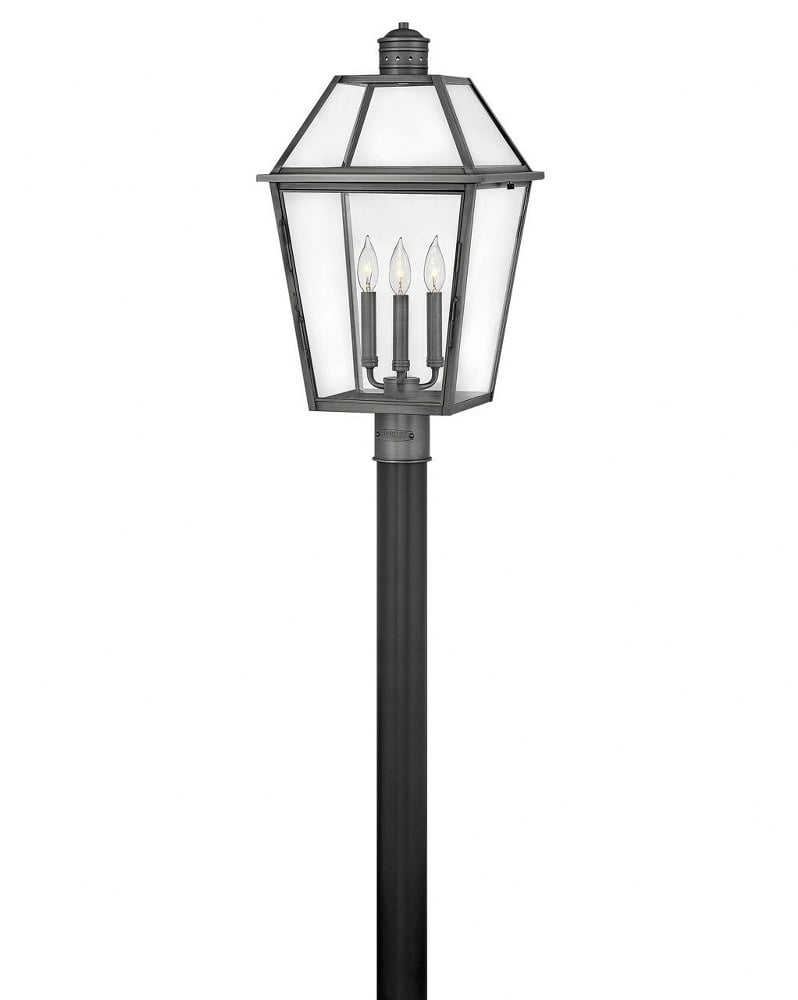 Nouvelle Heritage Blackened Brass 3-Light Outdoor LED Lantern
