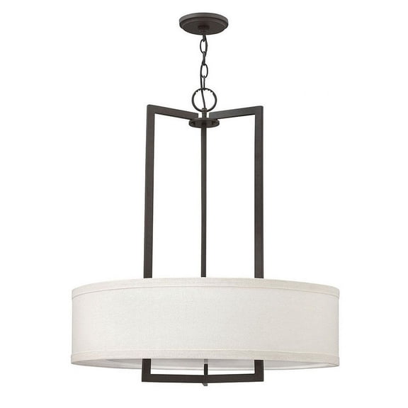 3204KZ Hinkley Lighting Hampton - 3 Light Medium Drum Chandelier in Transitional Style - 26 Inches Wide by 30.25 Inches High-Buckeye Bronze