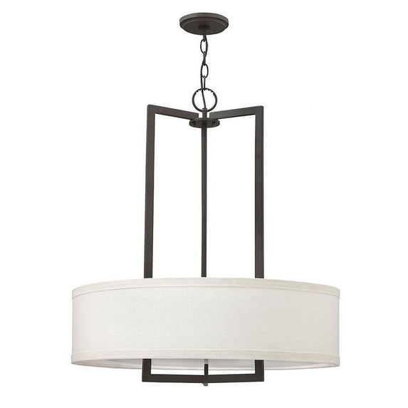 3204KZ Hinkley Lighting Hampton - 3 Light Medium Drum Chandelier in Transitional Style - 26 Inches Wide by 30.25 Inches High-Buckeye Bronze