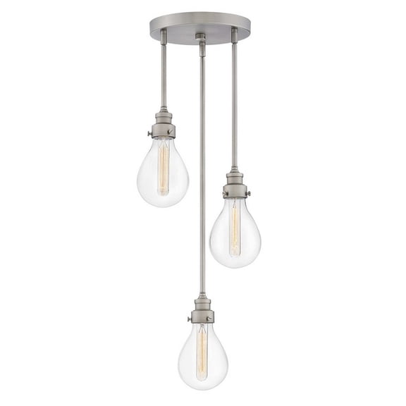 Hinkley Lighting - Three Light Pendant - Denton - 3 Light Medium Pendant in