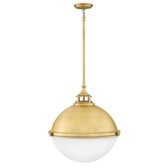 3 Light Large Orb Chandelier In Traditional-Industrial Style 22 Inches Wide By 23 Inches High-Satin Brass Finish Hinkley Lighting 4836Sa