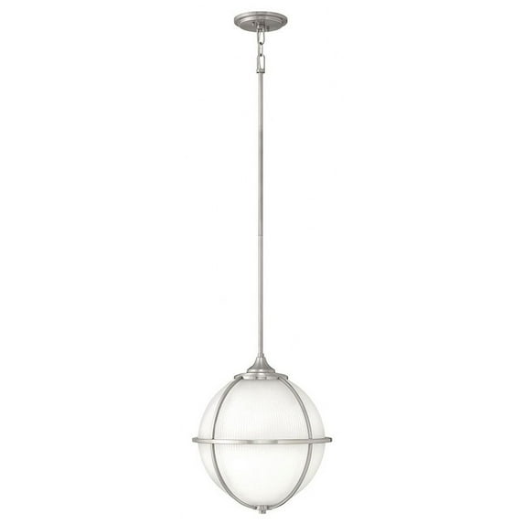 3 Light Medium Orb Pendant In Traditional-Industrial Style 15 Inches Wide By 18 Inches High-Brushed Nickel Finish Hinkley Lighting 4744Bn