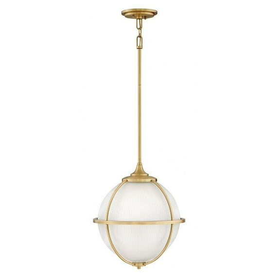3 Light Medium Orb Pendant In Traditional-Industrial Style 15 Inches Wide By 18 Inches High-Satin Brass Finish Hinkley Lighting 4744Sa