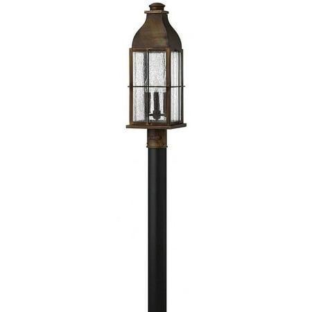 3 Light Large Outdoor Post Top Or Pier Mount Lantern In Traditional Style 8 Inches Wide By 23 Inches High-Sienna Finish-Led Lamping Type Hinkley