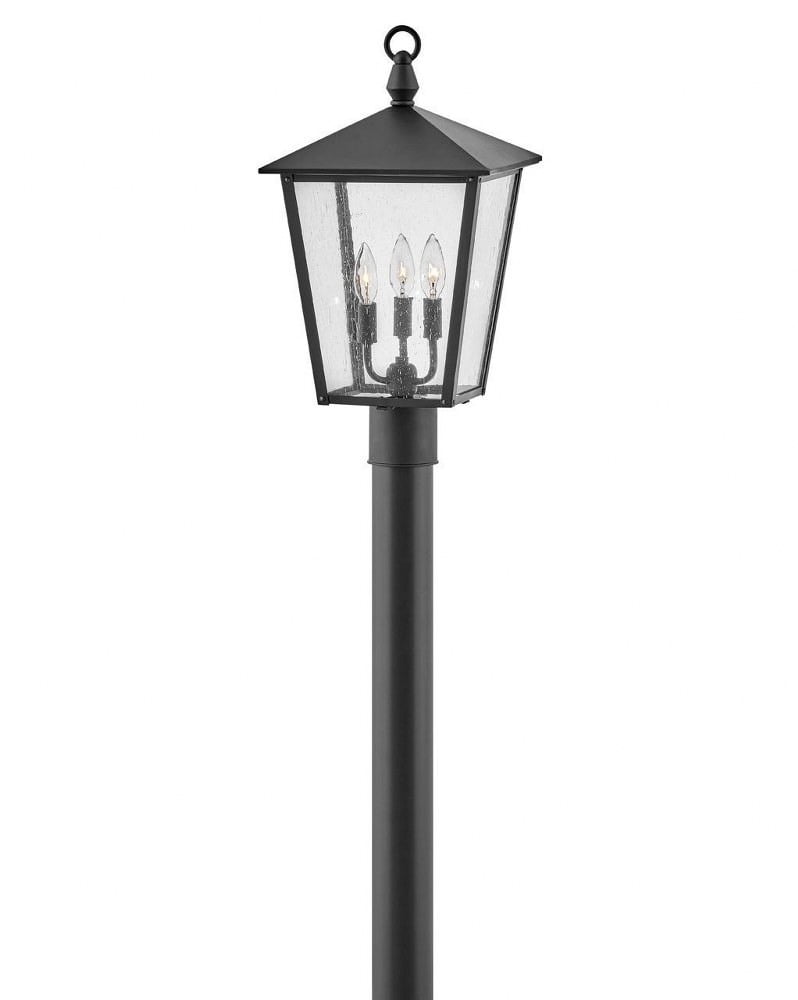 3 Light Medium Outdoor Post Top Or Pier Mount Lantern In Traditional Style 11 Inches Wide By 20.75 Inches High-Black Finish Hinkley Lighting 14061Bk