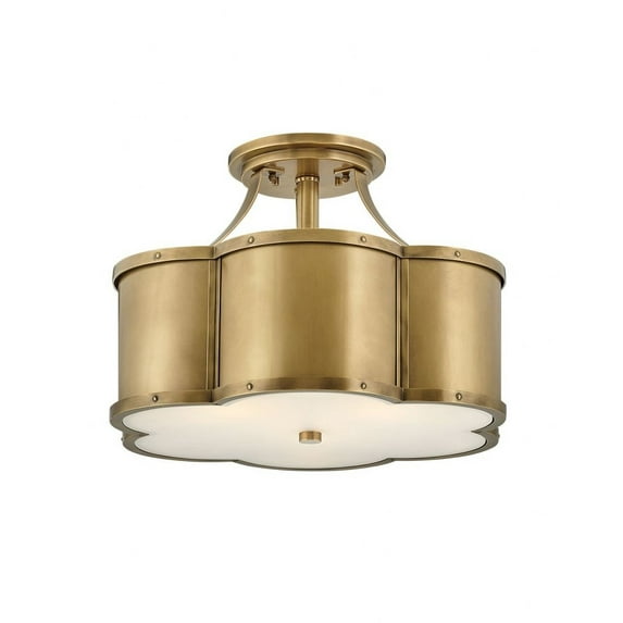 Hinkley Lighting - Three Light Semi-Flush Mount - Foyer - Chance - 3 Light