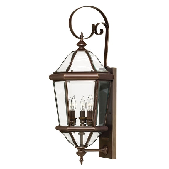 2454CB Hinkley Lighting Augusta Brass Outdoor Lantern Fixture