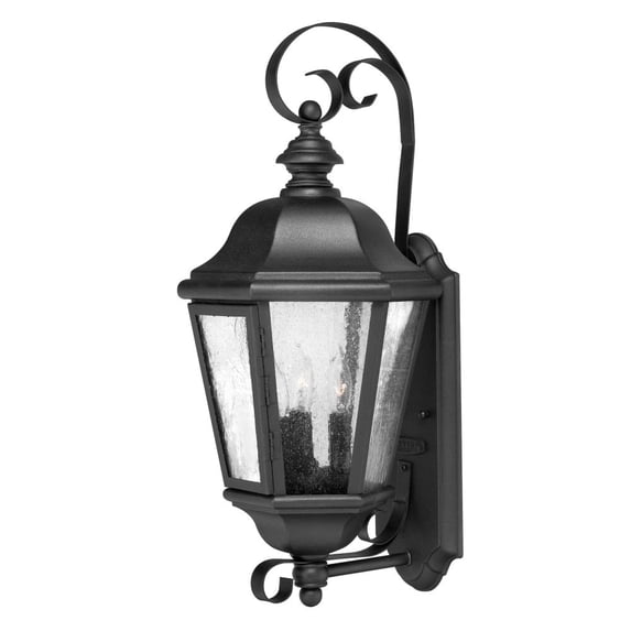 1670BK-LL Hinkley Lighting Edgewater - 3 Light Large Outdoor Wall Lantern in Traditional Style - 10 Inches Wide by 21 Inches High-Black Finish-LED