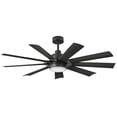 thumbnail image 1 of 904260FBB-LWD Hinkley Lighting Turbine - 9 Blade Ceiling Fan with Light Kit-17.5 Inches Tall and 60 Inches Wide-Matte Black Finish-Matte Black Blade, 1 of 14