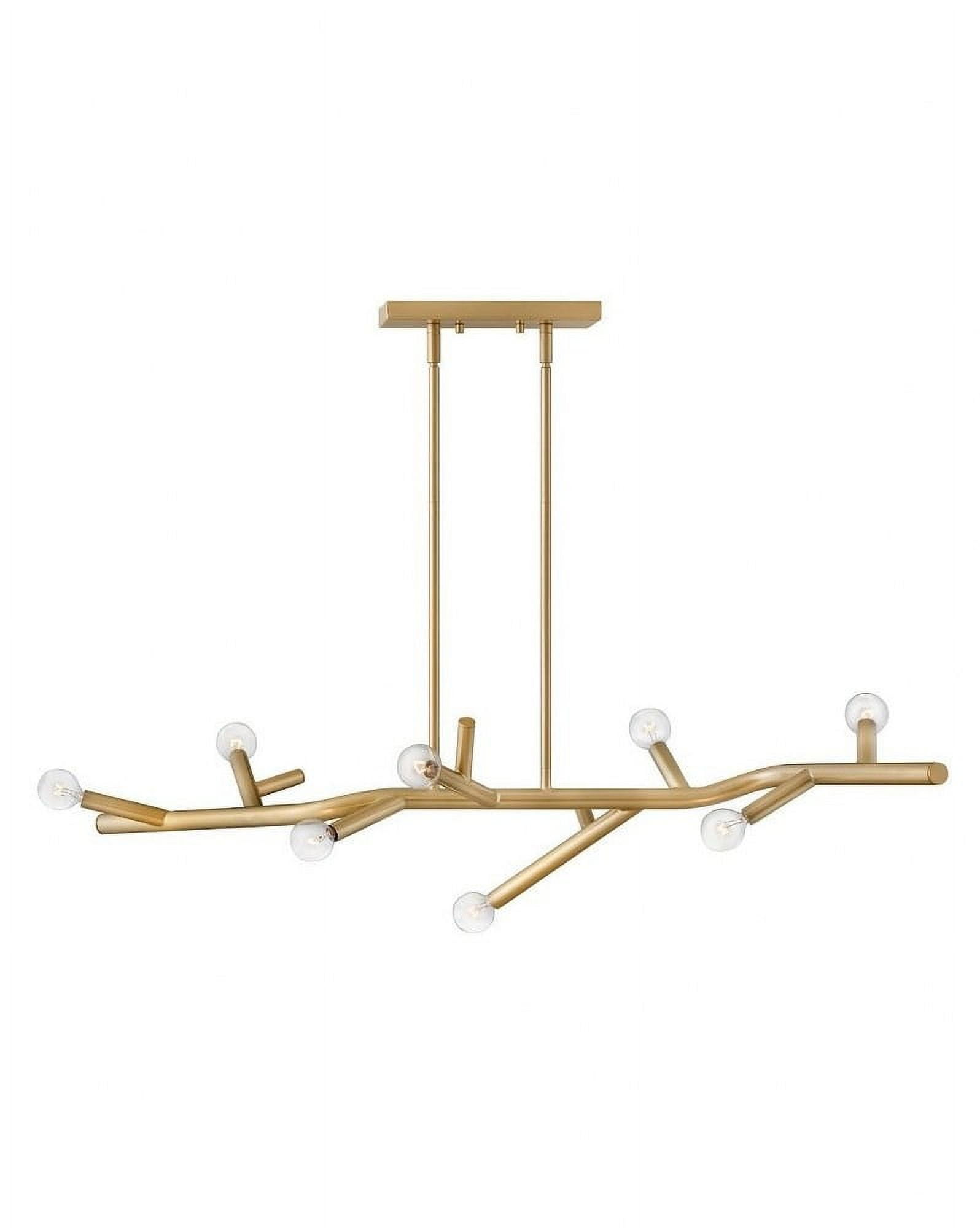 Twiggy Contemporary Light Brass 8-Light Chandelier