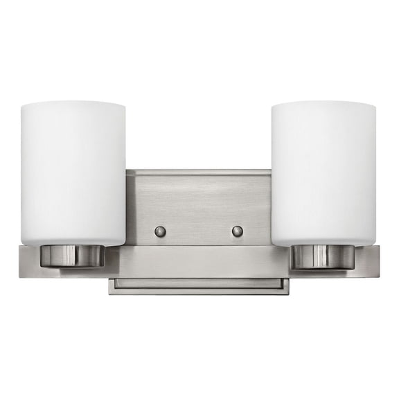5052BN-LED Hinkley Lighting Mileys - 2 Light Bath Vanity in Transitional Style - 13 Inches Wide by 7 Inches High-Brushed Nickel Finish-Cased Opal