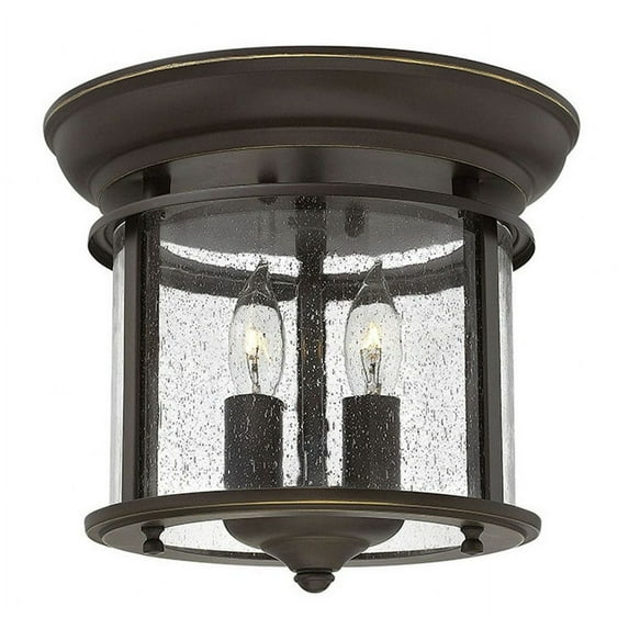 3472OB-Hinkley Lighting-Gentry - 2 Light Small Flush Mount in Traditional Style - 9 Inches Wide by 9.5 Inches High-Olde Bronze Finish