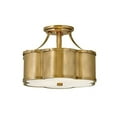 thumbnail image 1 of 2 Light Small Semi-Flush Mount In Traditional Style 14.25 Inches Wide By 10 Inches High-Heritage Brass Finish Hinkley Lighting 4443Hb, 1 of 4