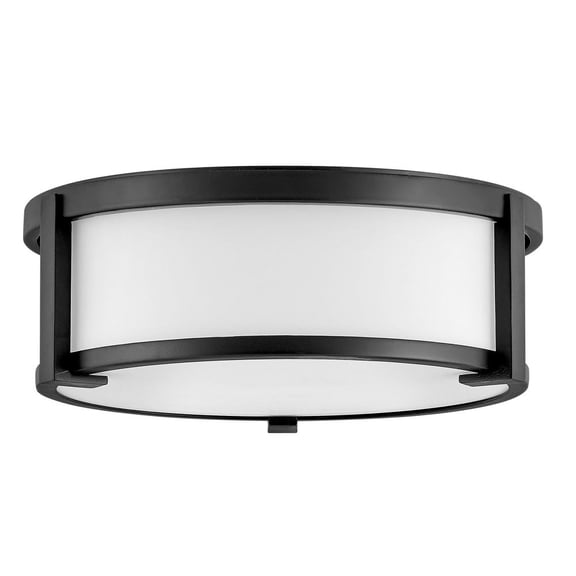 2 Light Medium Flush Mount In Transitional Style 13.25 Inches Wide By 4.75 Inches High-Black Finish Hinkley Lighting 3241Bk