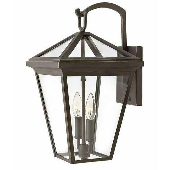 2564OZ Hinkley Lighting Alford Place - 2 Light Medium Outdoor Wall Lantern in Traditional Style - 10 Inches Wide by 17.5 Inches High-Oil Rubbed Bronze