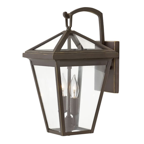 2560OZ-LL Hinkley Lighting Alford Place - 2 Light Small Outdoor Wall Lantern in Traditional Style - 8 Inches Wide by 14 Inches High-Oil Rubbed Bronze