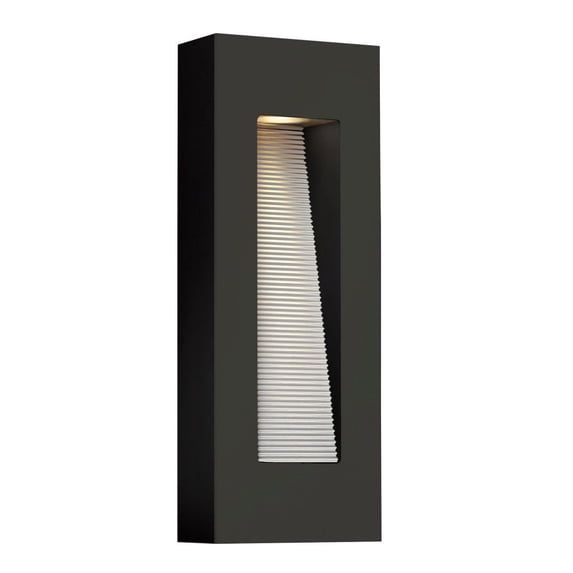 2 Light Medium Outdoor Wall Lantern In Modern Style 6 Inches Wide By 16.25 Inches High-Satin Black Finish-Incandescent Lamping Type Hinkley Lighting