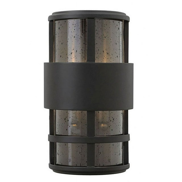 2 Light Small Outdoor Wall Lantern In Modern Style 7.25 Inches Wide By 12.5 Inches High-Satin Black Finish-Incandescent Lamping Type Hinkley Lighting