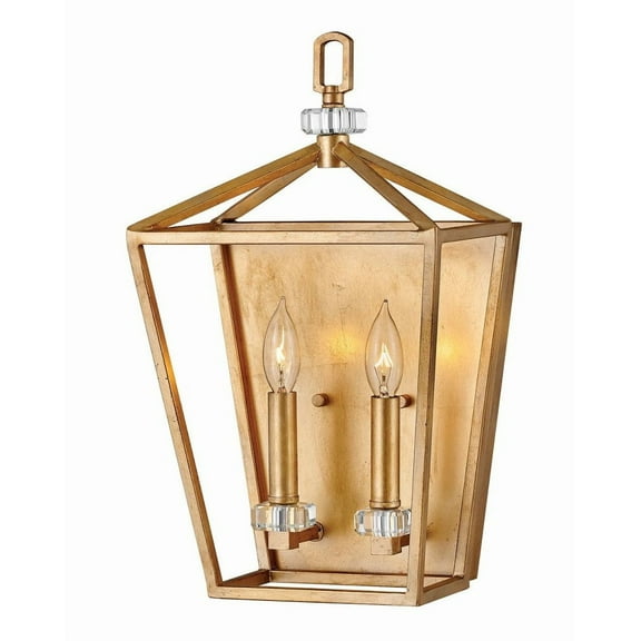 3532DA Hinkley Lighting Stinson - 2 Light Wall Sconce in Transitional Style - 10 Inches Wide by 17 Inches High-Distressed Brass Finish
