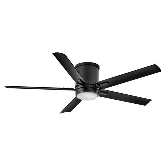 5 Blade Ceiling Fan With Light Kit In Transitional Style-10.5 Inches Tall And 52 Inches Wide-Matte Black Finish Hinkley Lighting 902552Fmb-Lwd