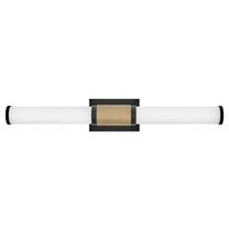 Zevi - Light Black And Lacquered Brass Brass Industrial / Transitional - LED Steel Wall Sconce