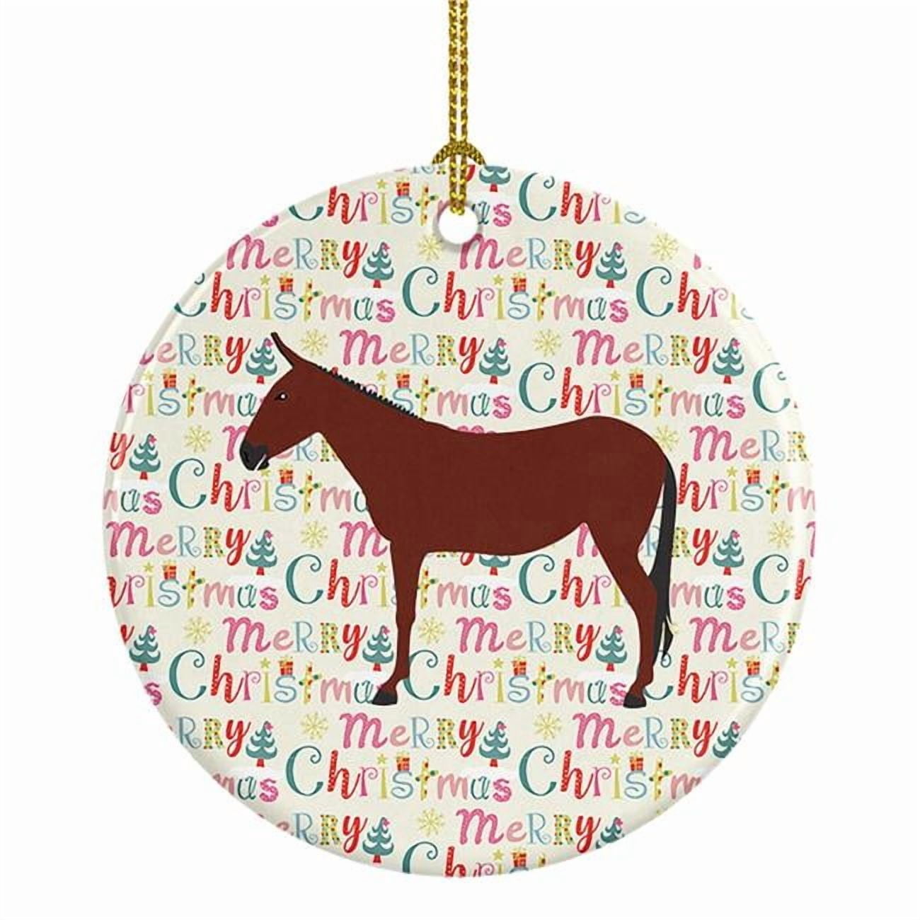 Hinny Horse Donkey Christmas Ceramic Ornament 2.8 in x 2.8 in