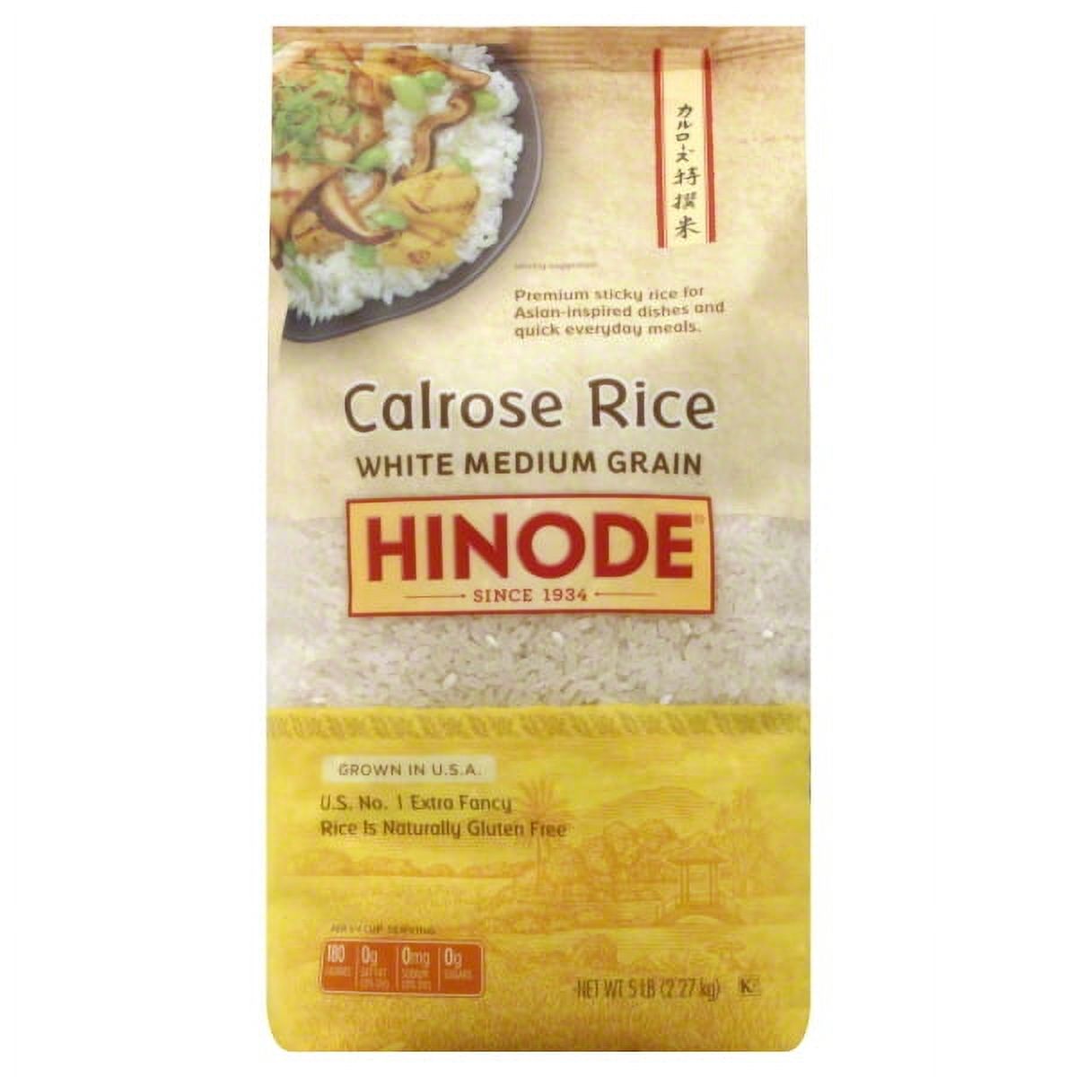 Hinode Medium Grain Calrose White Rice (Pack of 8)
