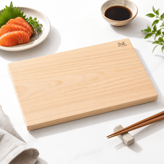 Hinoki Cypress Reversible Solid Wood Chopping Board, 17.76 x 10.00 x 1.5 Inches