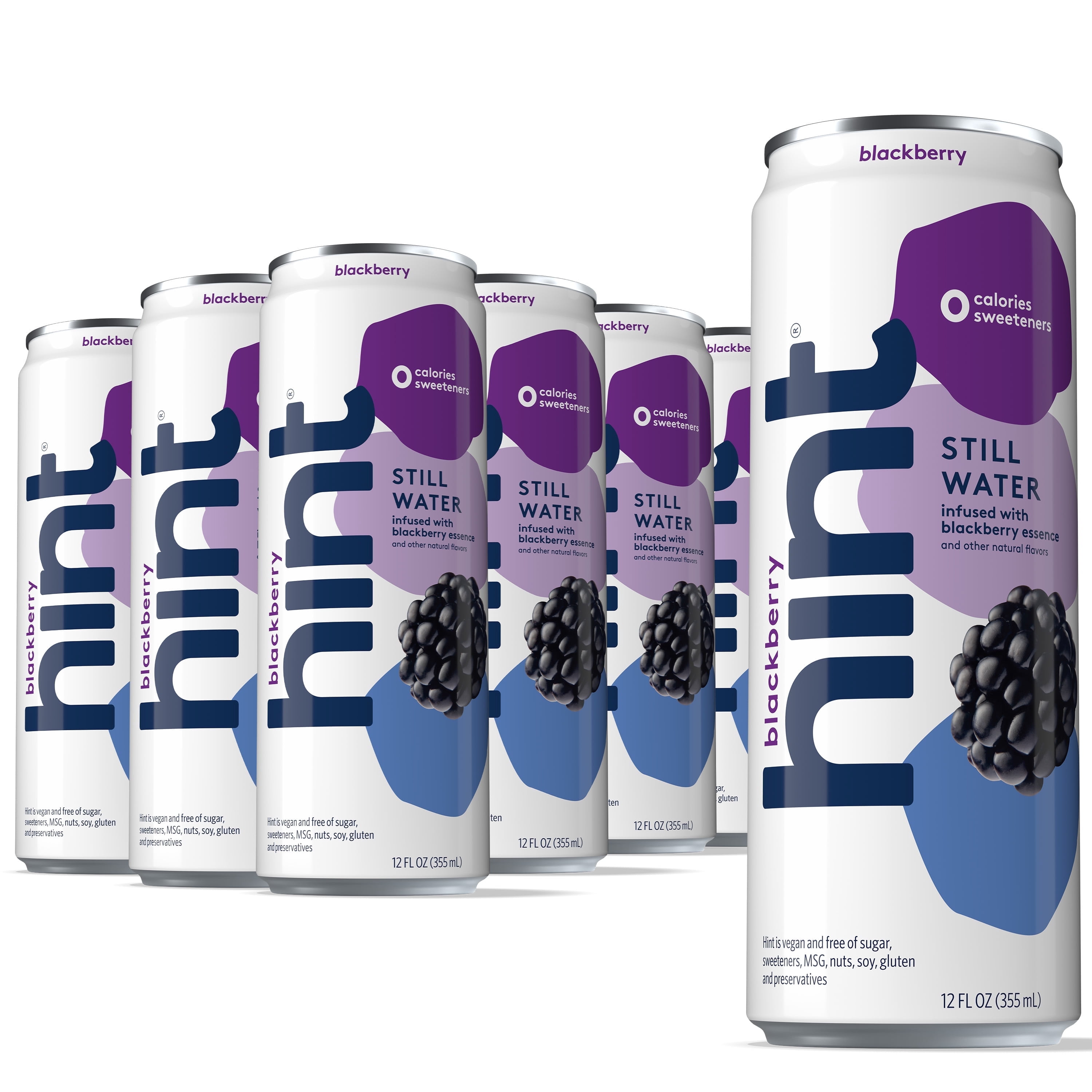 Hint Canned Water, Blackberry-Purified Flavored Water with Zero