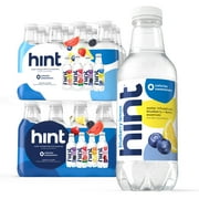 Hint Blue and White 6-Flavor Variety Pack Flavored Water, 16 fl oz, 24 Pack Plastic Bottles