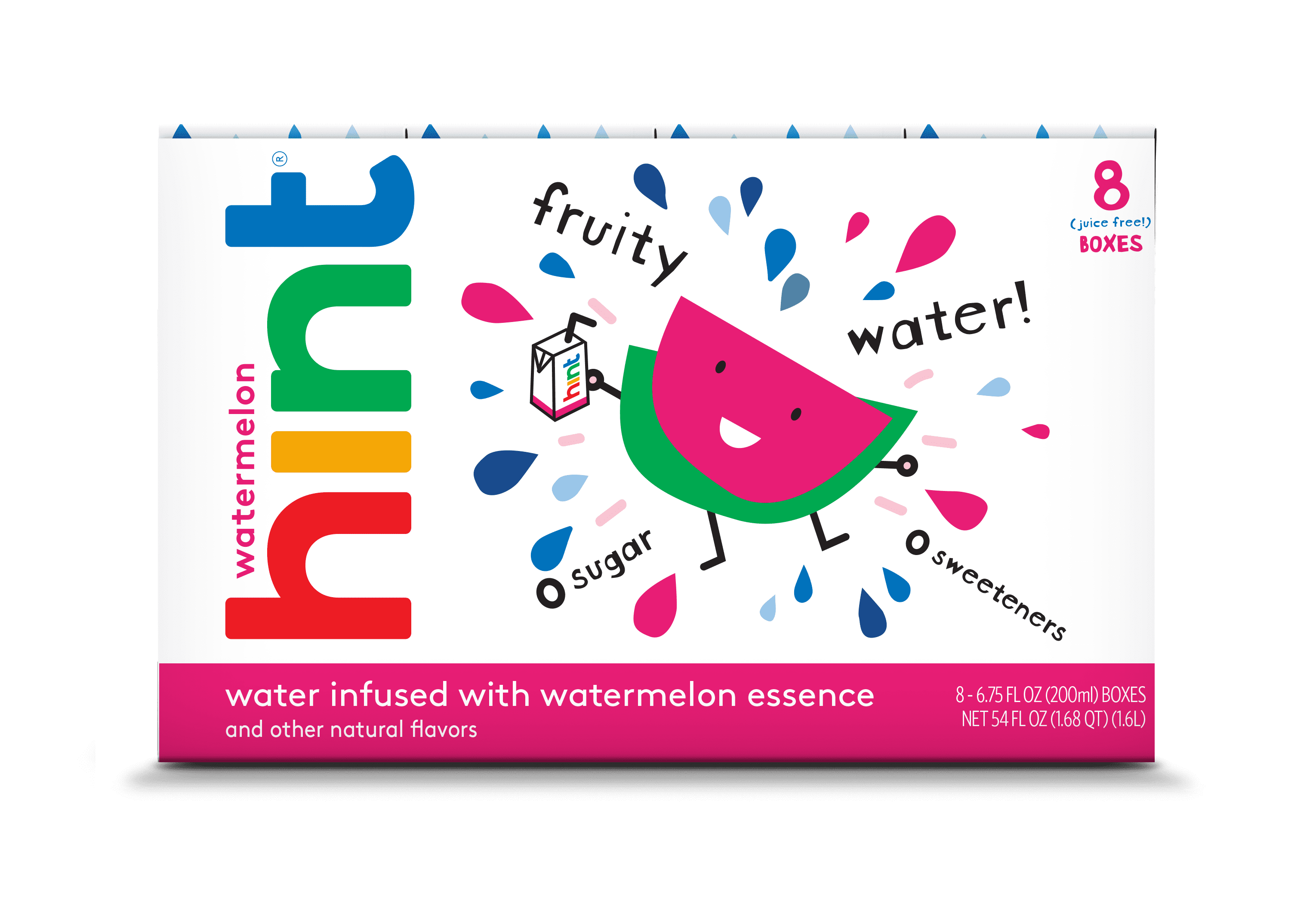 Hint Kids Water Watermelon, (Pack of 32) 6.75 Fl Oz, Pure Water Infused