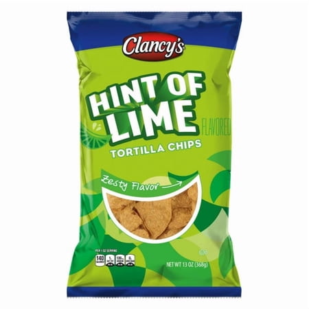 Clancy's Hint of Lime Tortilla Chips, 13 oz - Pack of 2