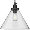 thumbnail image 1 of Hinton Collection One-Light Matte Black Modern Farmhouse Pendant, 1 of 11