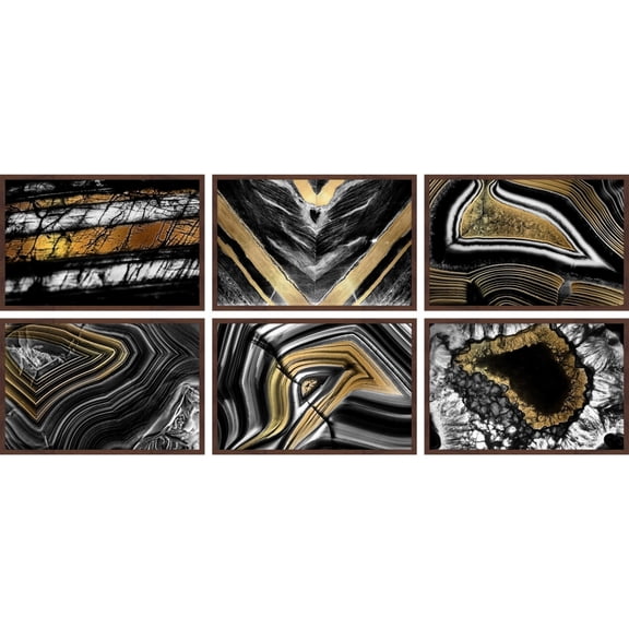 Hints of Gold Hexaptych