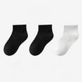 thumbnail image 1 of Hinvhai 3PC Athletic Socks for Toddler Boys Girls ,Classic Casual Ankle Cushioned Sweat Absorbing Running Socks Thick Cotton Solid Color Sports Socks Gray 10(12 Years), 1 of 3