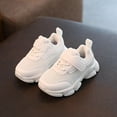thumbnail image 1 of Hinvhai Baby Boys Girl Classic Fashion First Walking Shoes ,Children's Casual Comfortable Soft Sole Non Slip Solid Color Sneakers White 5 Years, 1 of 9