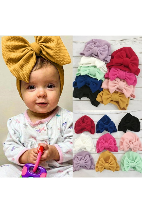 Big Bows Headbands for Infants with Oversized Head Wraps and Hair Accessories for Newborns Toddlers Girls