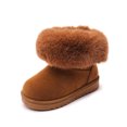 thumbnail image 1 of Hinvhai Boys Girls Snow Boots Warm Fleece Non-Slip Outdoor Winter Shoes for Toddler/Little Kid Brown 11.5(27), 1 of 7