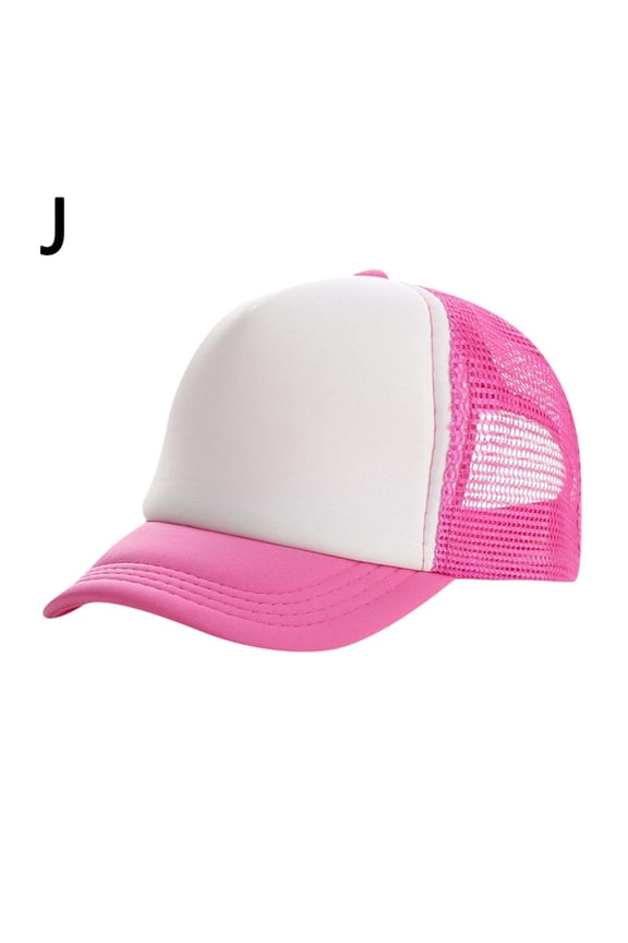Children Summer Trucker Hat,Fashion Classic Color Block Mesh Rope Cap Two Toned Blank Hat for Toddler Boys Girls
