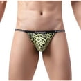 thumbnail image 1 of Hinvhai Clearance Men's Underwear Low Waist Underwear Sexy Leopard Print Men's Underwear Yellow 8(XL), 1 of 1
