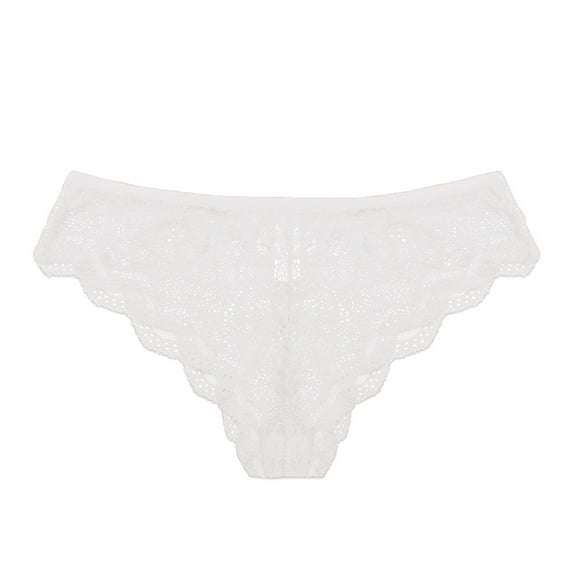 Hinvhai Clearance Women Sexy Lace Underwear Lingerie Thongs Panties Ladies Hollow Out Underwear White M(M)