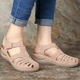 thumbnail image 1 of Hinvhai Closed Toe Sandals Women ,Womens Summer Sandals Casual Bohemia Gladiator Covered Toe Wedge Shoes Comfort Ankle Strap Slip On Platform Sandals Pink 4(35), 1 of 4