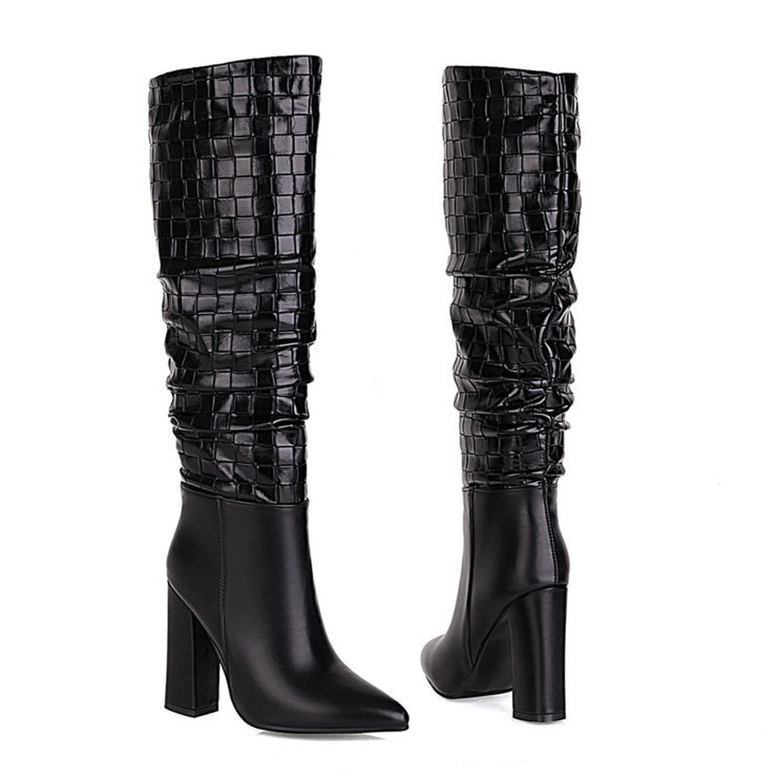 ⏳Time-Limited Special⏰Pointed Toe Chunky Heel Knee High Boots